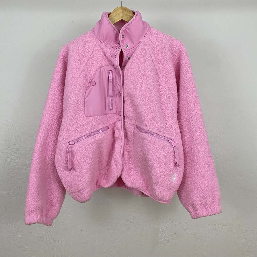 FP Movement - Free People Hit The Slopes Fleece Jacket - Prism Pink - Small